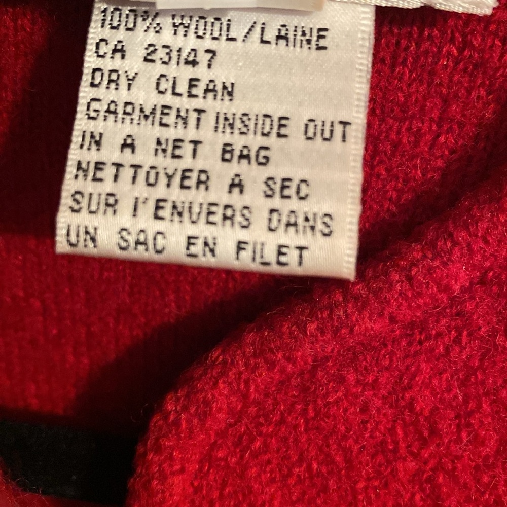 Talbots 100% Wool Button Front Sweater Coat Large… - image 3